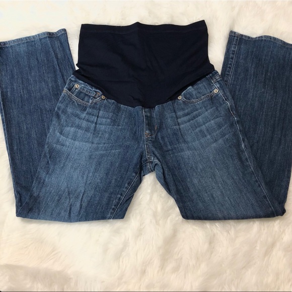 Liz Lange Maternity Full panel jeans size 8 EUC - Picture 1 of 5